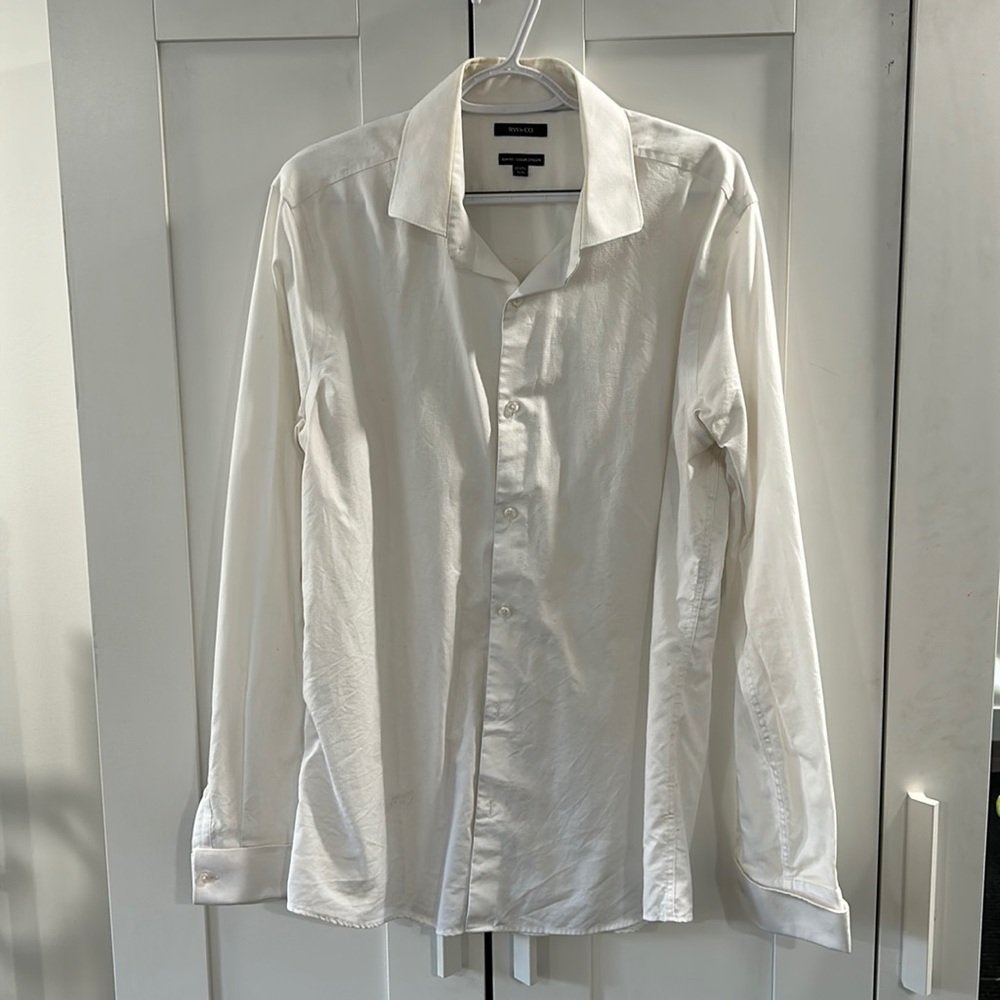 RW&CO slim cut white dress shirt